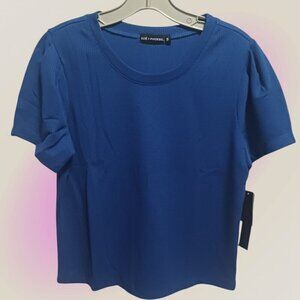 Zoe + Phoebe Women Waffle Knit -shirt size Small